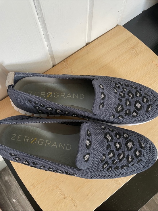 Cole Haan Shoes - Cole Haan Knit Slip-On Loafers in Charcoal/blue with Black Leopard size 7.5